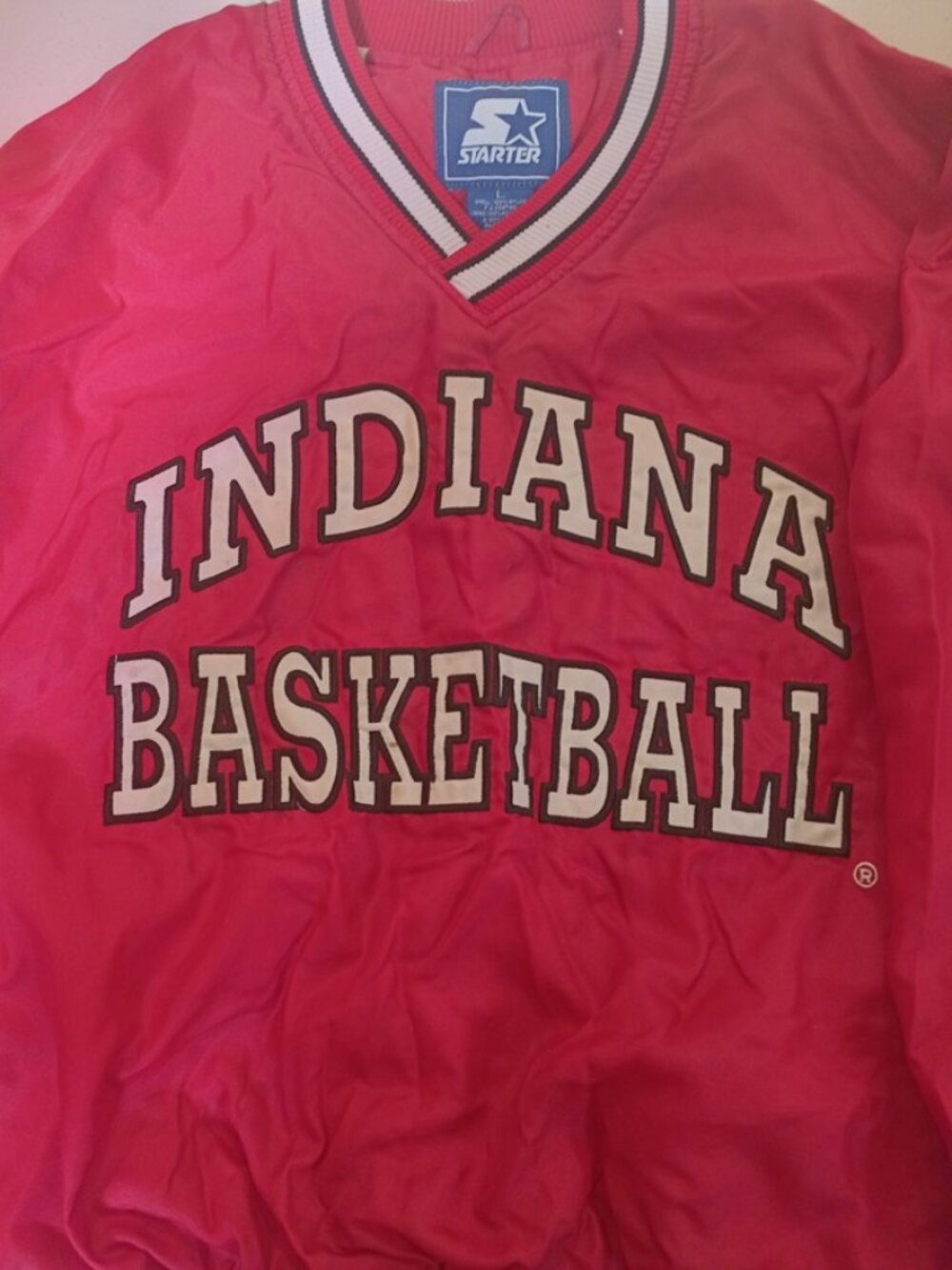 Vintage Starter Indiana Hoosiers NCAA Basketball Windbreaker Pullover Jacket L